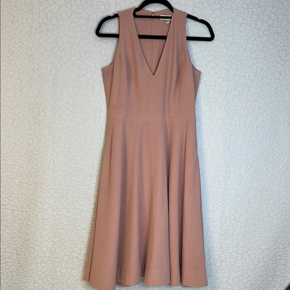 DRESS THE POPULATION CATALINA BLUSH CREPE COCKTAIL DRESS MEDIUM - Picture 3 of 16
